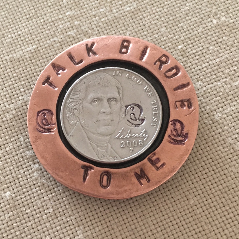 ARTISAN Golf Ball Marker Hand Crafted Stamped Copper